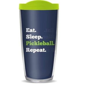 ' Eat, Sleep, Pickleball 16 Ounce Travel Tumbler